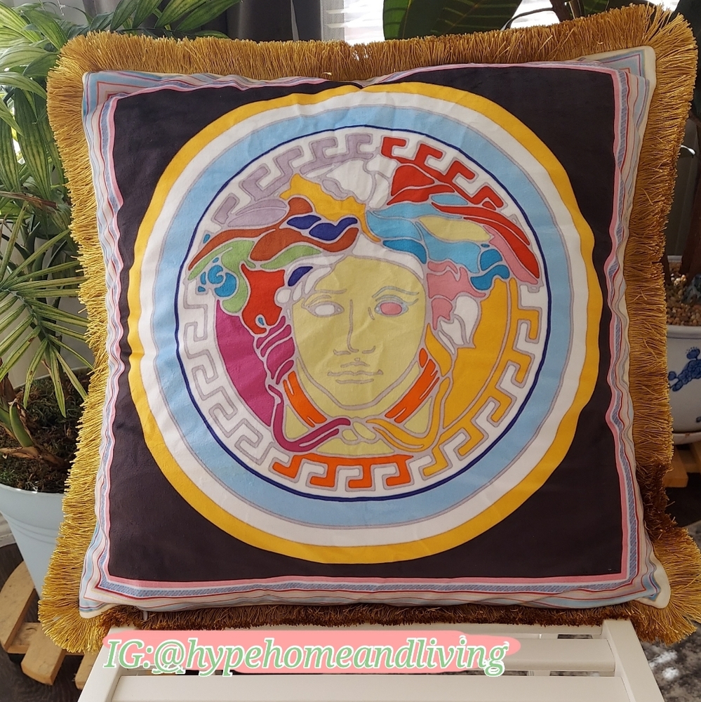 Colorful Medusa Style Pillow Cover